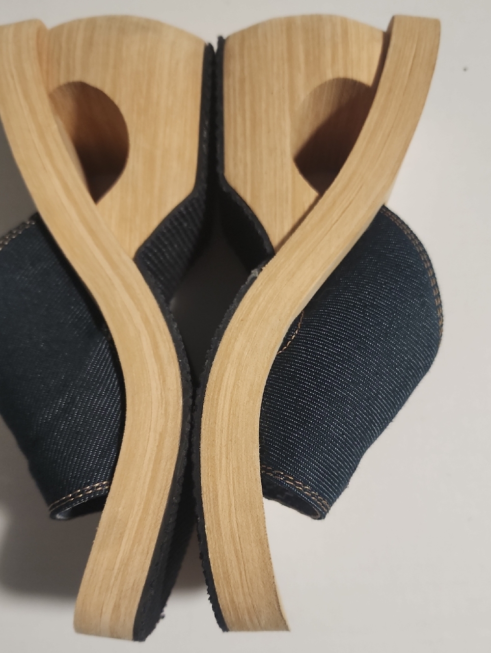 Skechers Denim Slide Mules in Dark Blue with Buckle - Picture 7 of 12